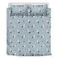 Poodle And Crown Pattern Print Duvet Cover Bedding Set