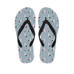 Poodle And Crown Pattern Print Flip Flops