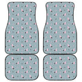 Poodle And Crown Pattern Print Front and Back Car Floor Mats