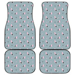 Poodle And Crown Pattern Print Front and Back Car Floor Mats