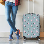 Poodle And Crown Pattern Print Luggage Cover