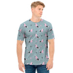 Poodle And Crown Pattern Print Men's T-Shirt