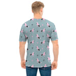Poodle And Crown Pattern Print Men's T-Shirt