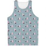 Poodle And Crown Pattern Print Men's Tank Top