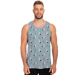Poodle And Crown Pattern Print Men's Tank Top