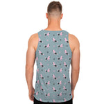 Poodle And Crown Pattern Print Men's Tank Top
