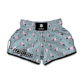 Poodle And Crown Pattern Print Muay Thai Boxing Shorts