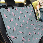 Poodle And Crown Pattern Print Pet Car Back Seat Cover