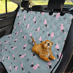 Poodle And Crown Pattern Print Pet Car Back Seat Cover