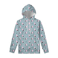 Poodle And Crown Pattern Print Pullover Hoodie