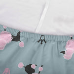 Poodle And Crown Pattern Print Sofa Cover