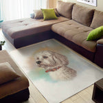 Poodle Portrait Print Area Rug
