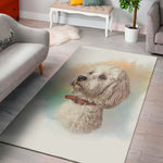Poodle Portrait Print Area Rug