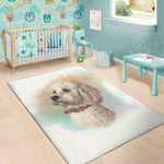Poodle Portrait Print Area Rug
