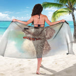 Poodle Portrait Print Beach Sarong Wrap