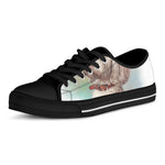 Poodle Portrait Print Black Low Top Shoes 