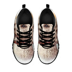 Poodle Portrait Print Black Sneakers