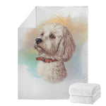 Poodle Portrait Print Blanket