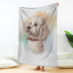Poodle Portrait Print Blanket