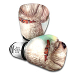 Poodle Portrait Print Boxing Gloves