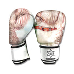 Poodle Portrait Print Boxing Gloves