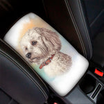 Poodle Portrait Print Car Center Console Cover