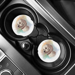 Poodle Portrait Print Car Coasters