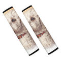 Poodle Portrait Print Car Seat Belt Covers