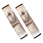 Poodle Portrait Print Car Seat Belt Covers