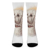 Poodle Portrait Print Crew Socks