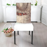 Poodle Portrait Print Dining Chair Slipcover