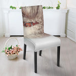 Poodle Portrait Print Dining Chair Slipcover