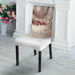 Poodle Portrait Print Dining Chair Slipcover