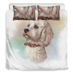 Poodle Portrait Print Duvet Cover Bedding Set