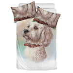 Poodle Portrait Print Duvet Cover Bedding Set