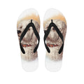 Poodle Portrait Print Flip Flops