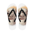 Poodle Portrait Print Flip Flops