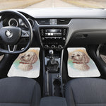 Poodle Portrait Print Front and Back Car Floor Mats