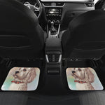 Poodle Portrait Print Front and Back Car Floor Mats