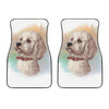 Poodle Portrait Print Front Car Floor Mats