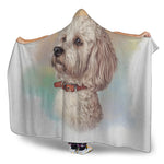 Poodle Portrait Print Hooded Blanket