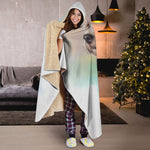 Poodle Portrait Print Hooded Blanket