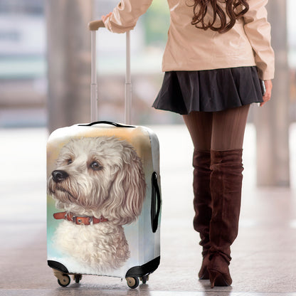 Poodle Portrait Print Luggage Cover