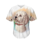Poodle Portrait Print Men's Baseball Jersey
