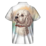 Poodle Portrait Print Men's Short Sleeve Shirt
