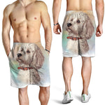 Poodle Portrait Print Men's Shorts