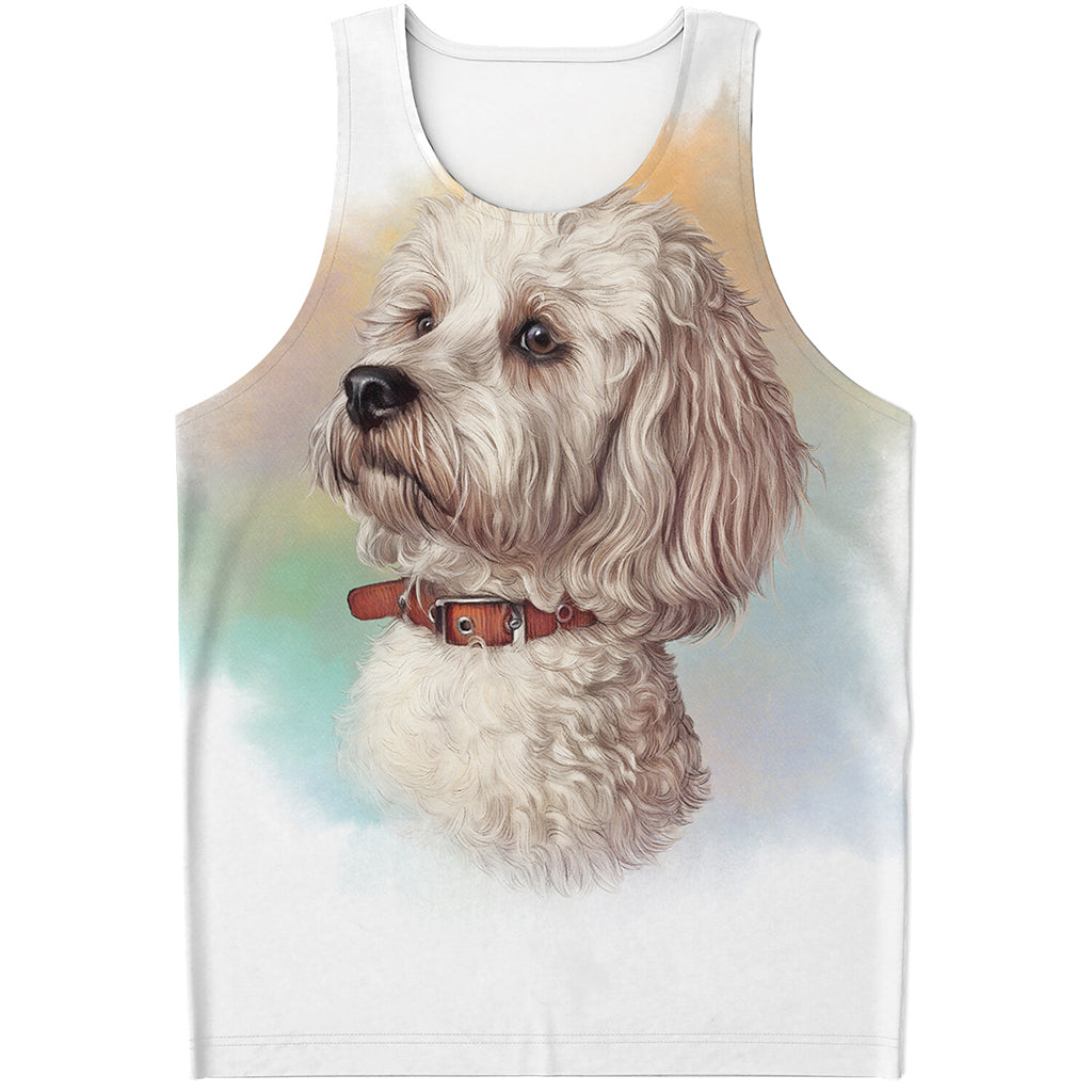 Poodle Portrait Print Men's Tank Top