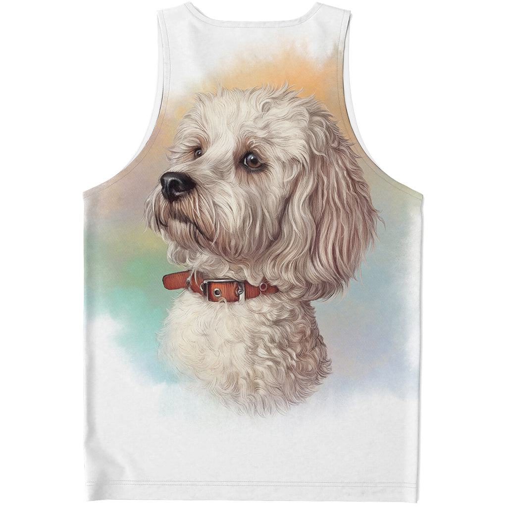 Poodle Portrait Print Men's Tank Top