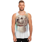 Poodle Portrait Print Men's Tank Top