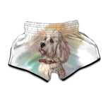 Poodle Portrait Print Muay Thai Boxing Shorts